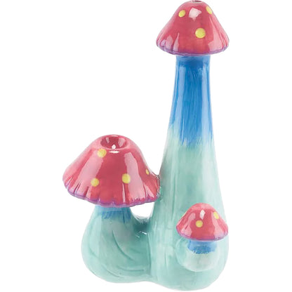 Roast & Toast Ceramic Pipe w/ Gift Box - Triple Mushroom Pipe [HP-C-FC-26]