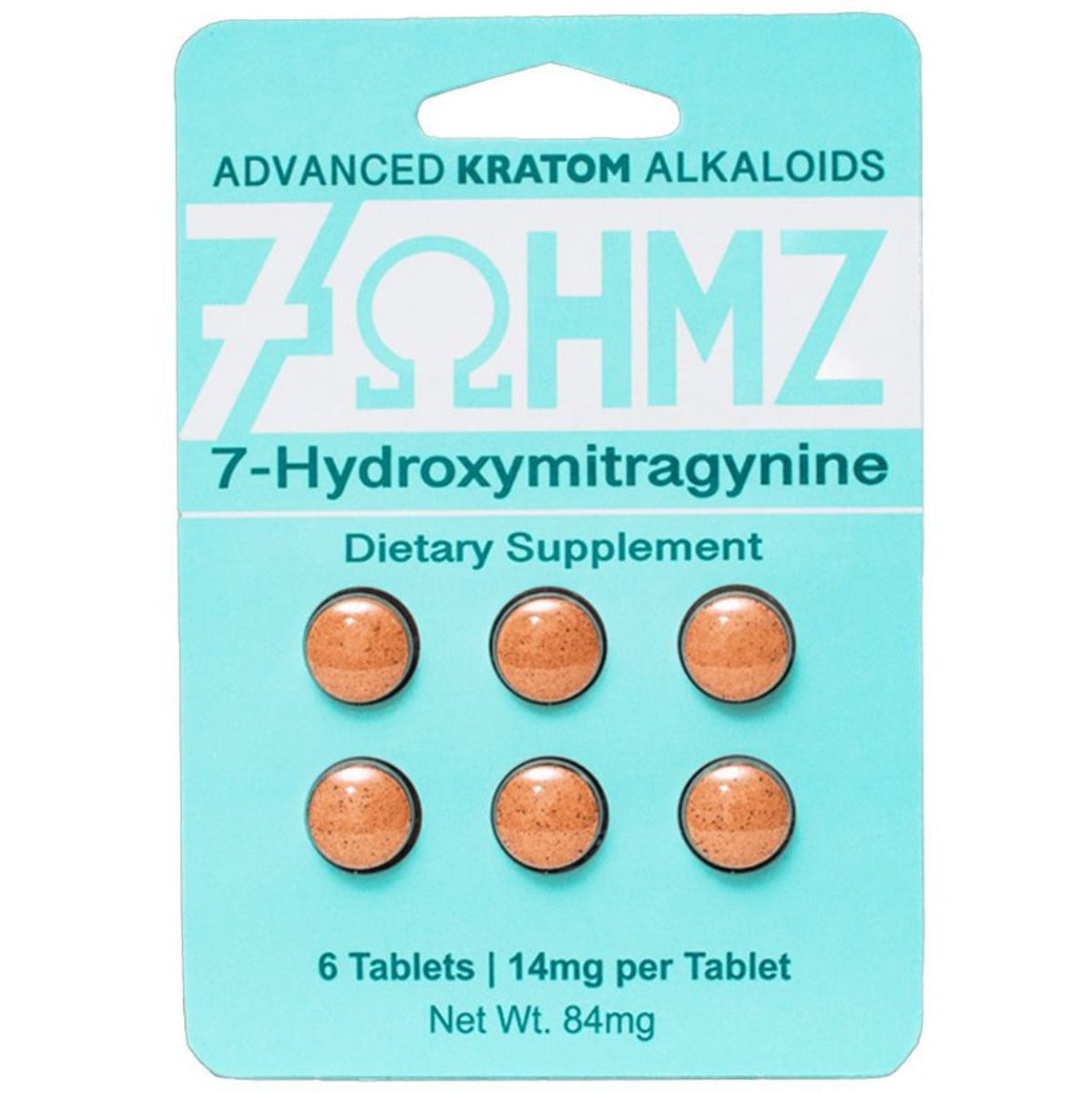 7 Ohmz 7-Hydroxymitragynine - 14mg Original Formula - 1, 3 or 6 Ct Tabs [K-7O-14]
