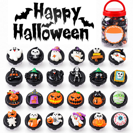 NEW! 6ml Silicone & Glass Container - Assorted 3D Halloween Prints [C-H-1UHW]