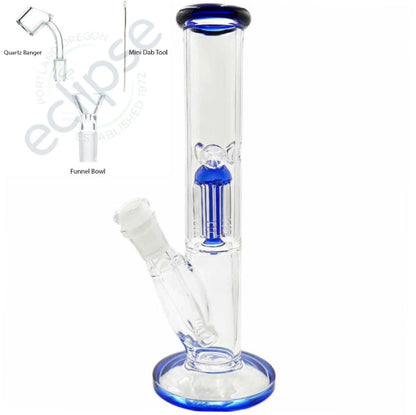10” Straight Tube w/ Tree Perc - Assorted Colors [WP-G-279]
