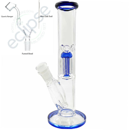 10” Straight Tube w/ Tree Perc - Assorted Colors [WP-G-279]