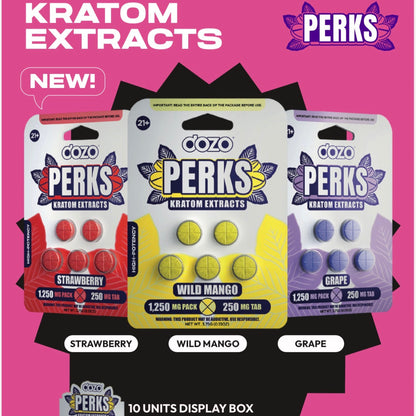 NEW DOZO Mitragynine Extract - 5Ct 250mg Tabs - 3 Flavors [K-DP-5C-250]