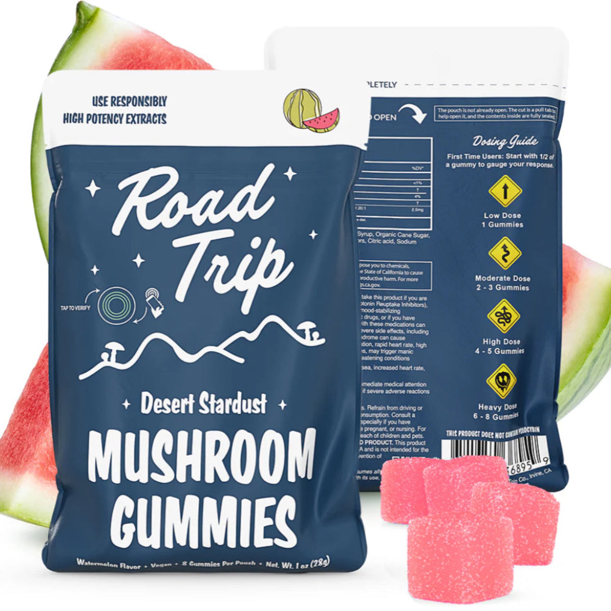Road Trip Desert Stardust Magic Mushroom Gummies - THC Free - Now Available In All 8 Flavors! [C-RT-G]