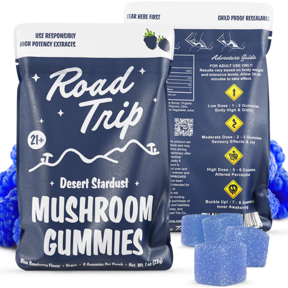 Road Trip Desert Stardust Magic Mushroom Gummies - THC Free - Now Available In All 8 Flavors! [C-RT-G]
