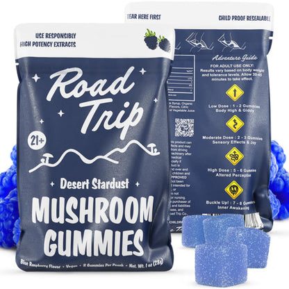 Road Trip Desert Stardust Magic Mushroom Gummies - THC Free - Now Available In All 8 Flavors! [C-RT-G]