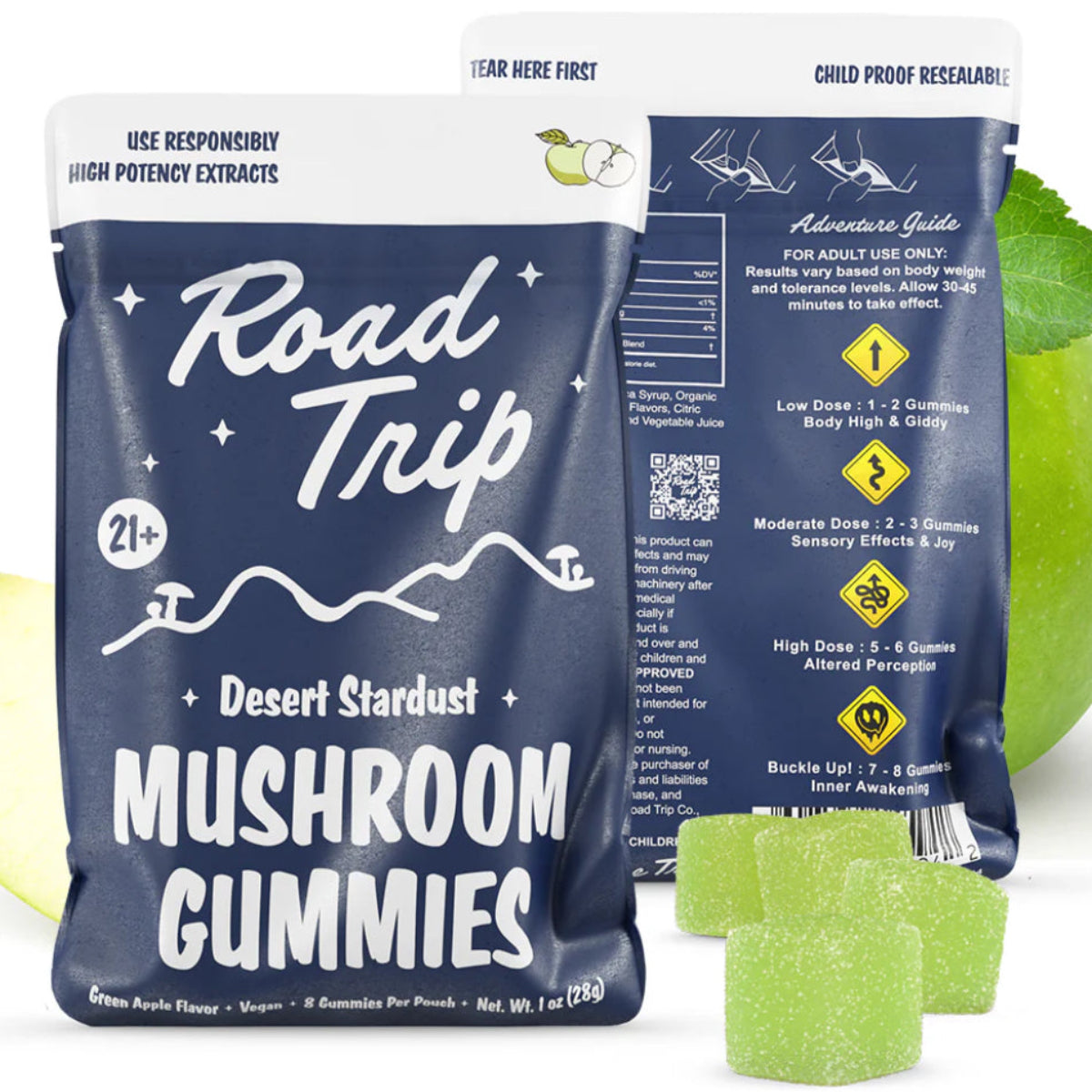 Road Trip Desert Stardust Magic Mushroom Gummies - THC Free - Now Available In All 8 Flavors! [C-RT-G]
