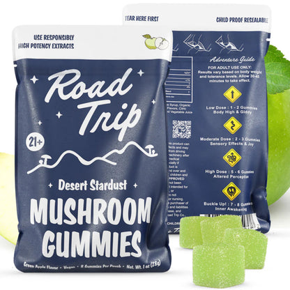 Road Trip Desert Stardust Magic Mushroom Gummies - THC Free - Now Available In All 8 Flavors! [C-RT-G]