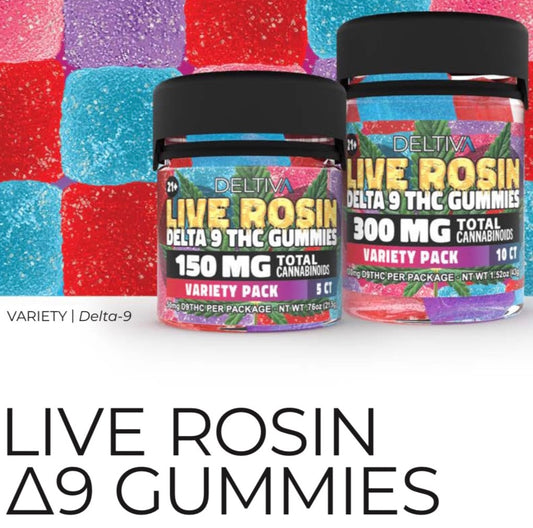 Deltiva Dispensary Grade Live Rosin 150mg D9 - Compliant (Under 0.3% THC) [C-DV-RG]