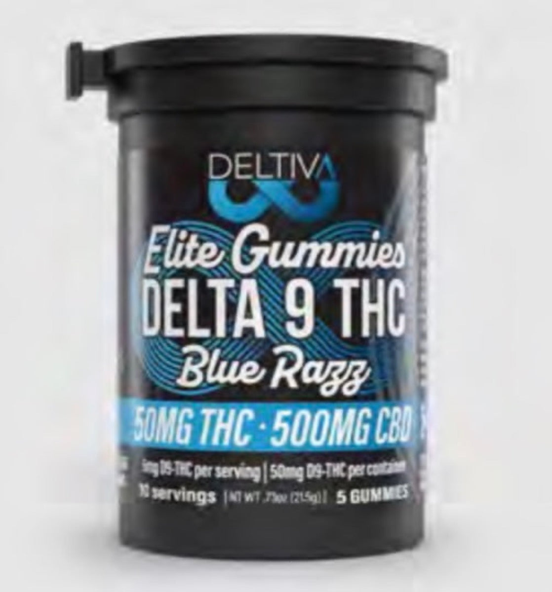 Deltiva Dispensary Grade Elite Gummies - 10 to 1 Ratio - D9 & CBD - Compliant (Under 0.3% THC) [C-DV-G]