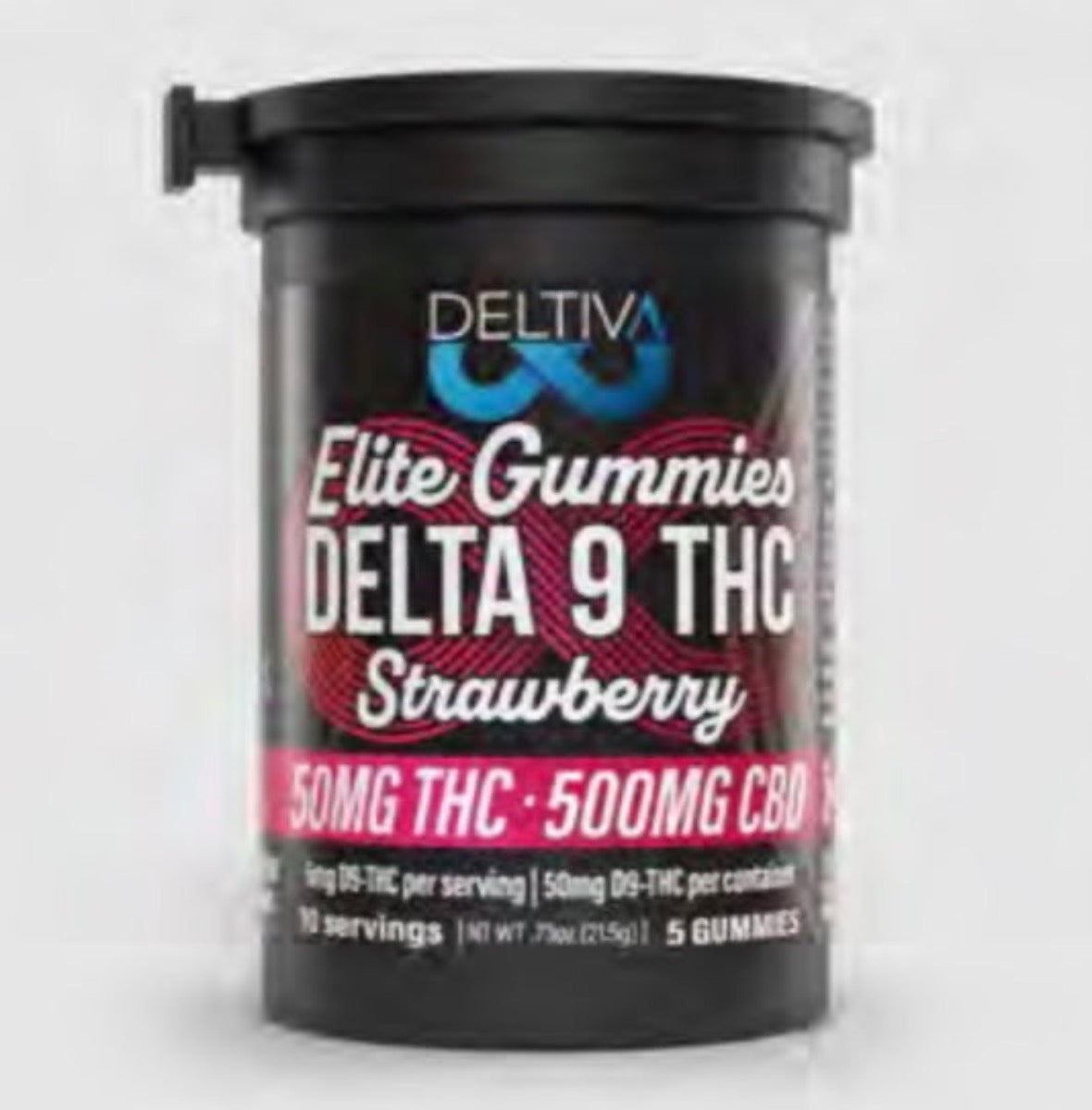 Deltiva Dispensary Grade Elite Gummies - 10 to 1 Ratio - D9 & CBD - Compliant (Under 0.3% THC) [C-DV-G]