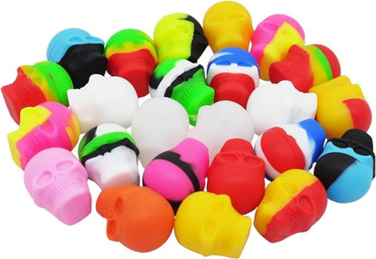 3ml & 16ml Skull Silicone Container - Assorted Colors & Sizes [C-S-9]