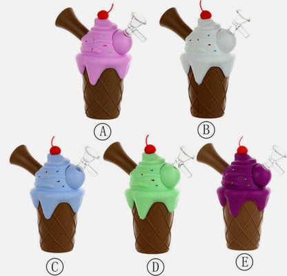 6.5" Ice Cream Cone Water Pipe - Assorted Colors [WP-S-111A]