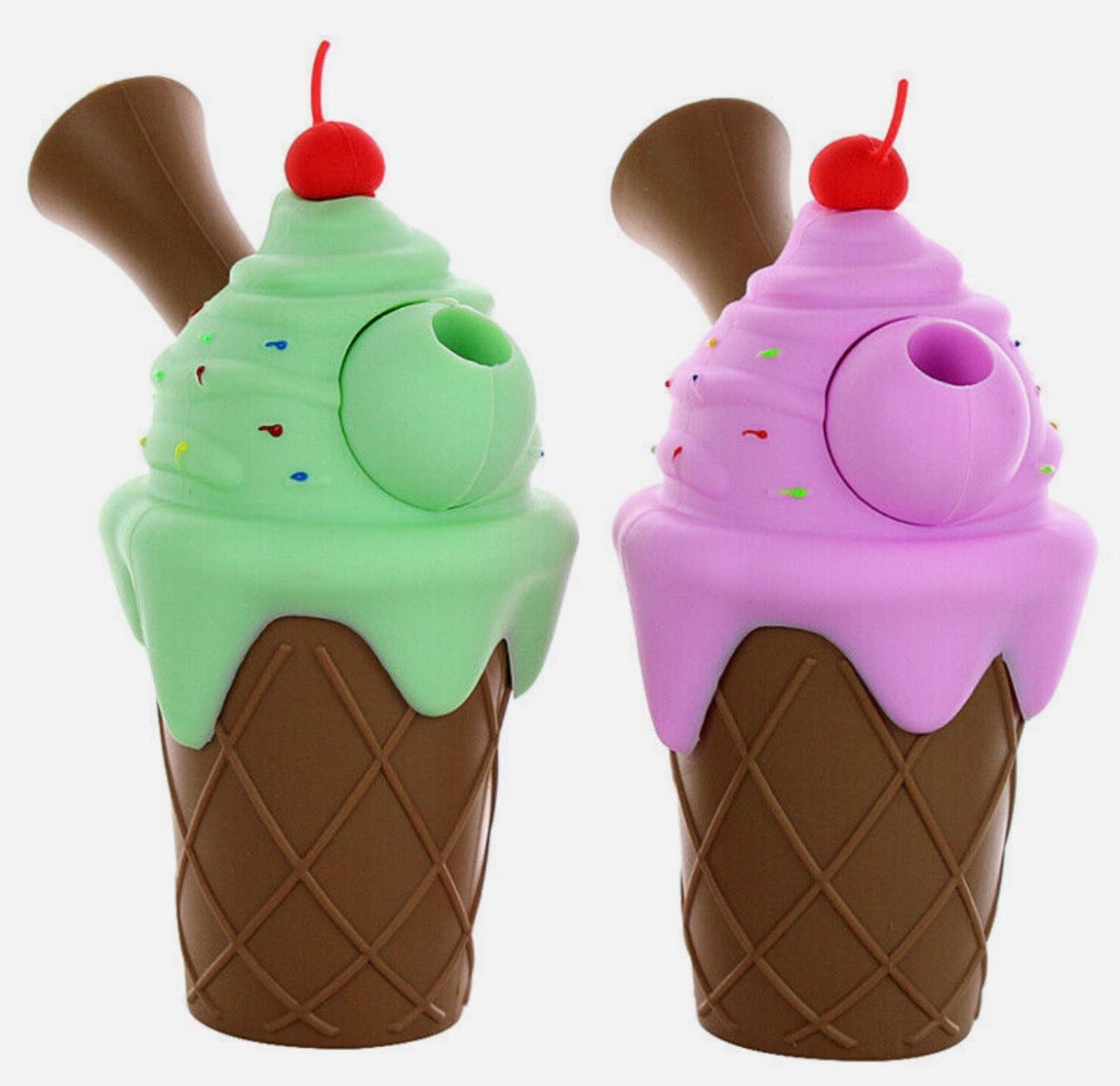 6.5" Ice Cream Cone Water Pipe - Assorted Colors [WP-S-111A]