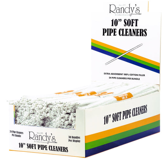 Randy's Extra Long 10″ Soft Pipe Cleaners - Display of 30 Bundles [R-PC-XL Soft]