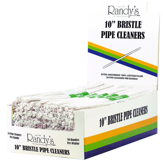 Randy's Extra Long 10″ Bristle Pipe Cleaners - Display of 30 Bundles [R-PC-XL Bristle]