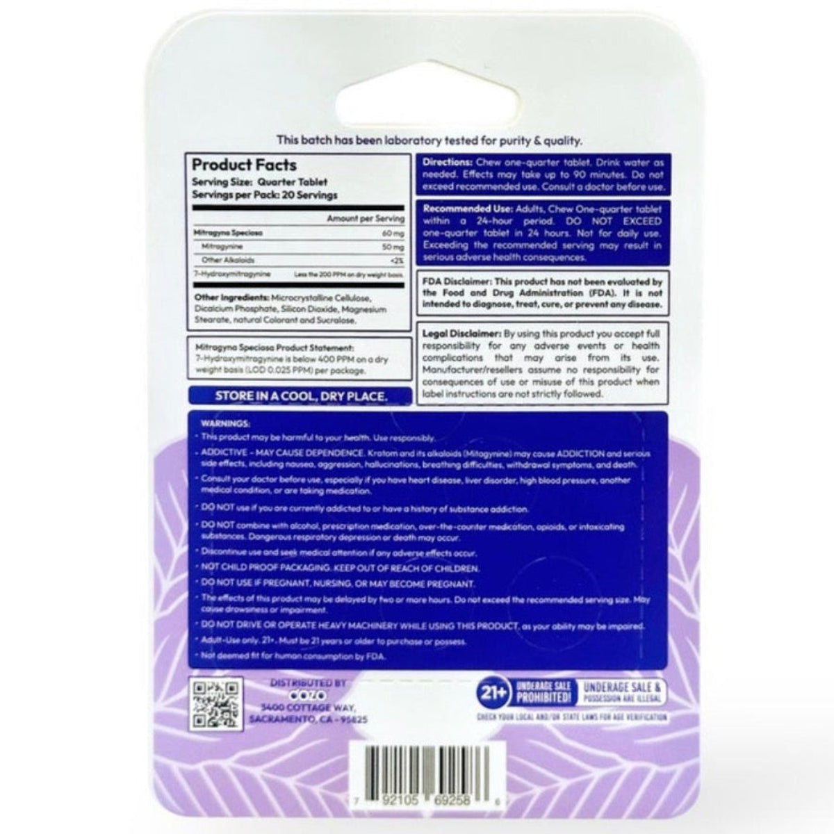 IN STOCK! DOZO MIT Extract - No Added 7-OH - 1250mg - 5 Tabs - 3 Flavors [K-DP-5C-250]