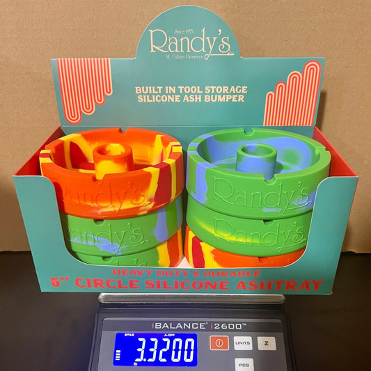 Randy’s 5” XL Heavyweight Silicone Burn-Proof Ashtray w/ Storage [ASH-6]