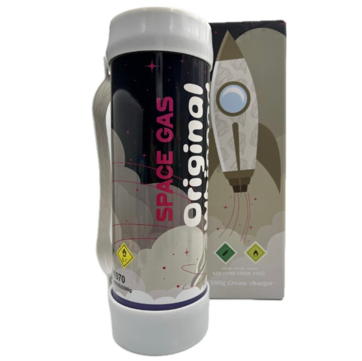 Space Gas N2O - European Organic - 750g, 2,500g & 4,000g Cylinders - Plain or Flavored ***Will Call/Delivery*** [WC-SG]