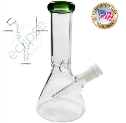 8" Beaker - Top Quality American Made Beaker w/ Imported Accessories- Assorted Colors [WP-G-260]