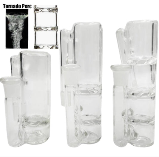 14mm Large Ash Catchers - 6 Styles: 45° or 90° w/ Single, Dual or Triple Tornado Perc’s  [AC-14T]