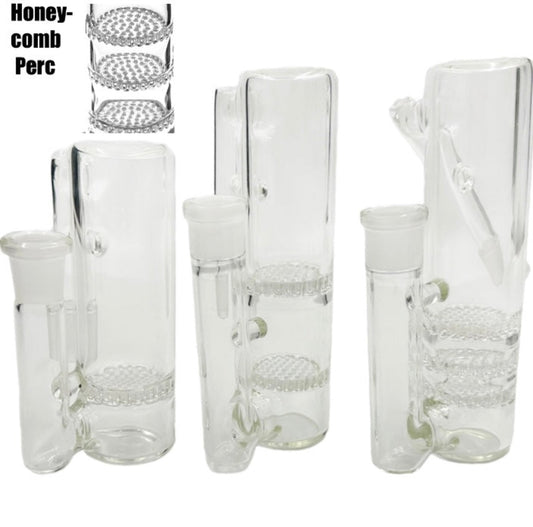 14mm Large Ash Catchers - 6 Styles: 45° or 90° w/ Single, Dual or Triple Honeycomb Perc’s  [AC-14H]