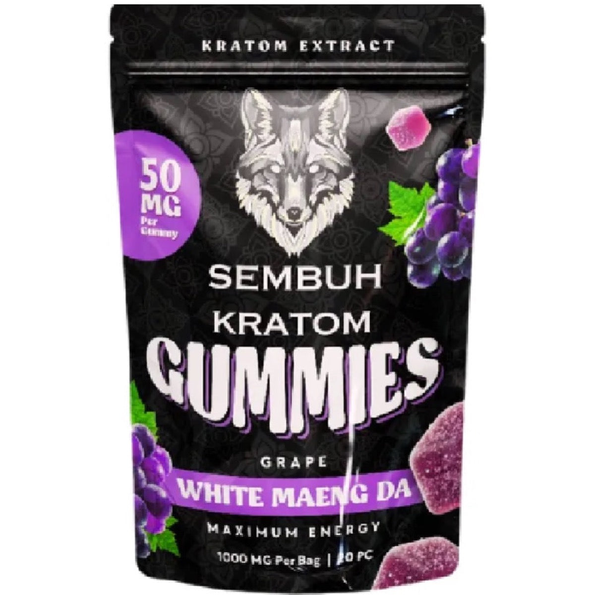 SEMBUH Extra Potent 1,000mg Gummies - New & Improved - White, Red & Green [K-SG]
