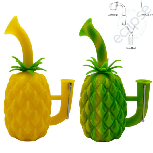 7” Pineapple W.P. w/ Built-In Stash Box, Dab Container & Dab Tool w/ Magnet - Assorted Colors [WP-S-170]