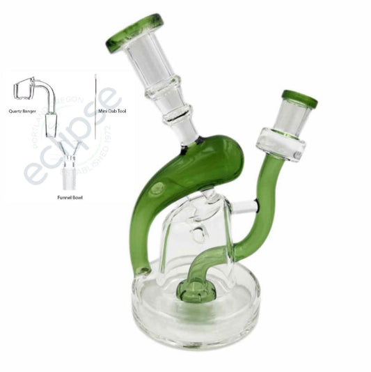 7.5" Recycler w/ Disc Perc - Colored Accents [WP-G-229]