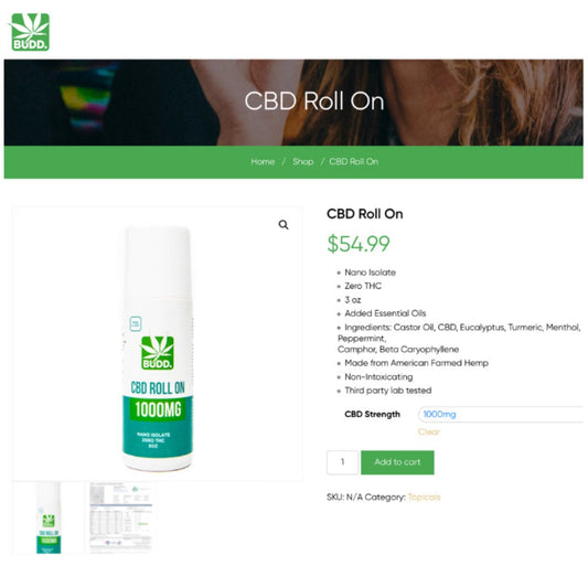 Budd. Nano Amplified Roll-On 1000mg [C-B-RO-1000]