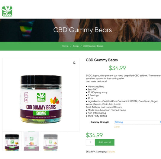 Budd. Gummy Bears 500mg [C-B-GB-500]