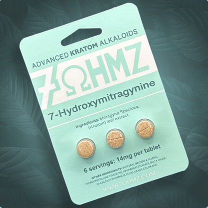 7 Ohmz 7-Hydroxymitragynine - 14mg Original Formula - 1, 3 or 6 Ct Tabs [K-7O-14]