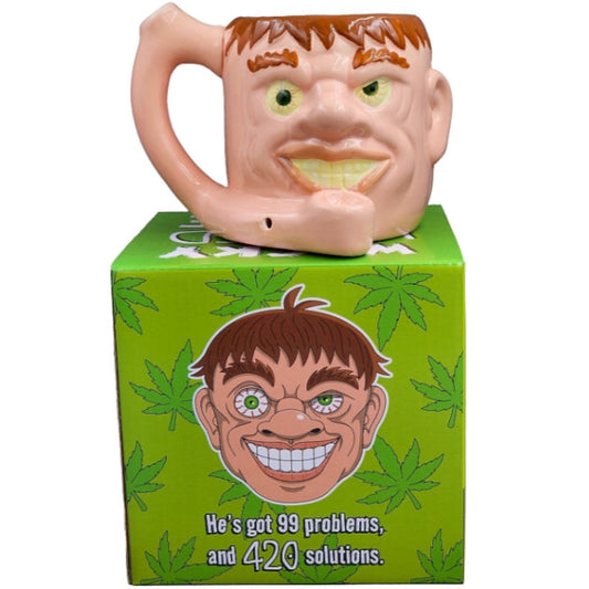 Roast & Toast Ceramic Coffee Mug & Pipe w/ Gift Box - Wacky Willie [CM-C-FC-2]