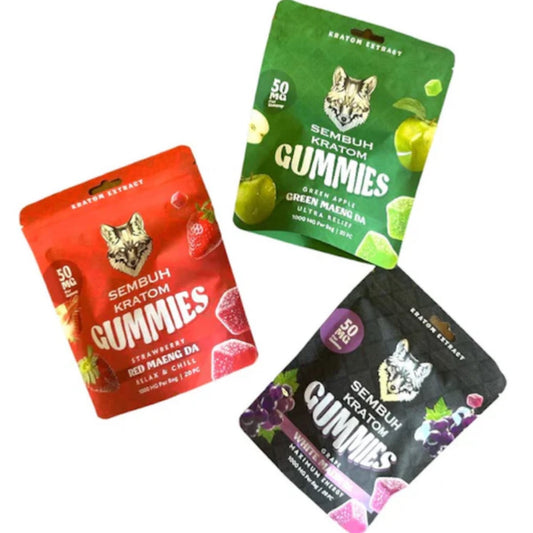 SEMBUH Extra Potent 1,000mg Gummies - New & Improved - White, Red & Green [K-SG]