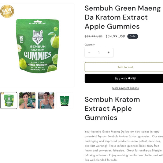 SEMBUH Extra Potent 1,000mg Gummies - New & Improved - White, Red & Green [K-SG]