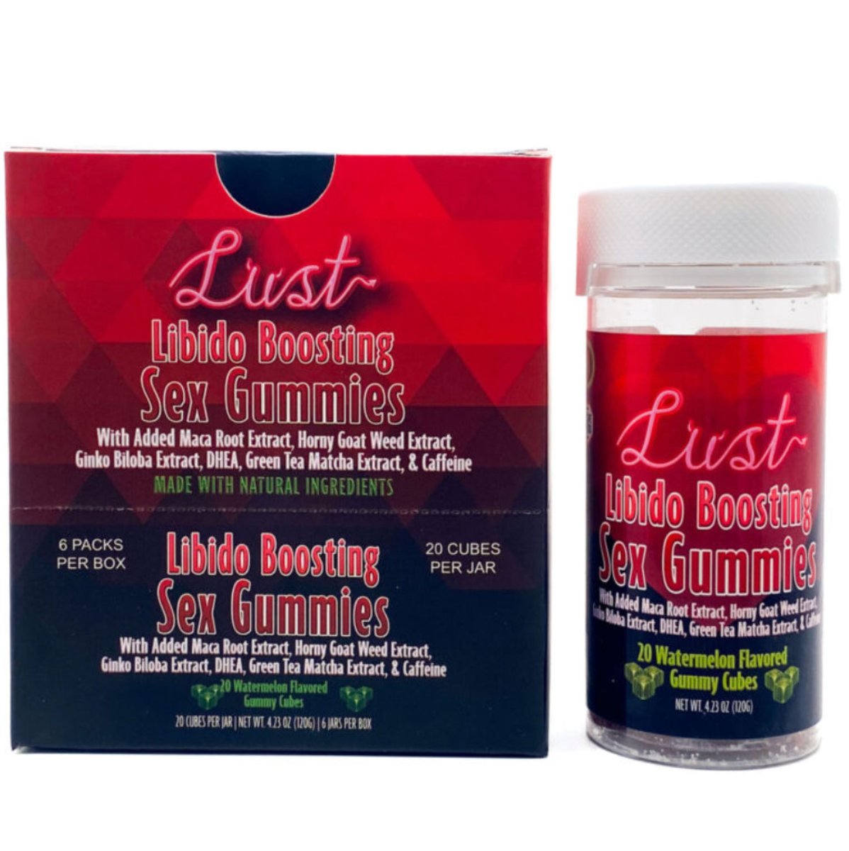 BUDD Lust Libido Boosting Sex Gummies 20ct - W/ or W/O CBD & THC - Compliant (Under .03% THC) [C-B LST-G]