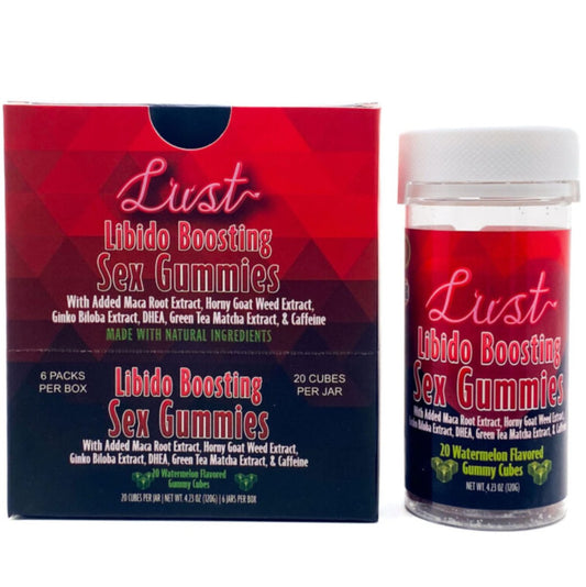 BUDD Lust Libido Boosting Sex Gummies 20ct - W/ or W/O CBD & THC - Compliant (Under .03% THC) [C-B LST-G]