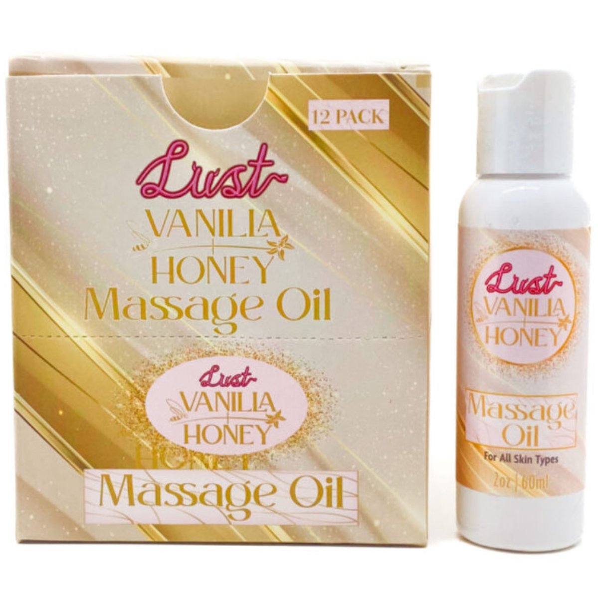 BUDD Lust Honey & Vanilla Massage Oil - W/ or W/O CBD & THC - Compliant (Under 0.3% THC) [C-B LST-MO]