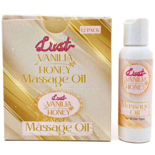 BUDD Lust Honey & Vanilla Massage Oil - W/ or W/O CBD & THC - Compliant (Under 0.3% THC) [C-B LST-MO]