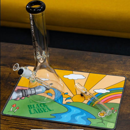 11” x 16” Randy's Retro Heavy-Duty XL Rubber Dab & Glass Mat [TR-R-XL]