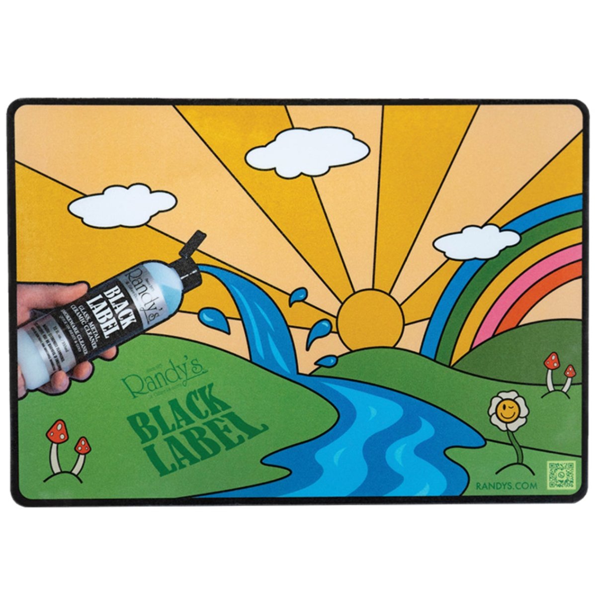 11” x 16” Randy's Retro Heavy-Duty XL Rubber Dab & Glass Mat [TR-R-XL]
