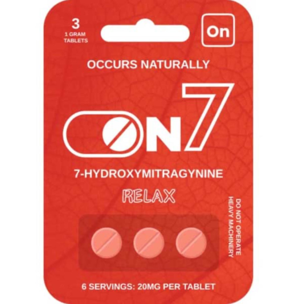 On7 7-OH - 3 Varieties - Three 20mg Tabs [K-On7-3C]