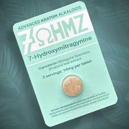 7 Ohmz 7-Hydroxymitragynine - 14mg Original Formula - 1, 3 or 6 Ct Tabs [K-7O-14]
