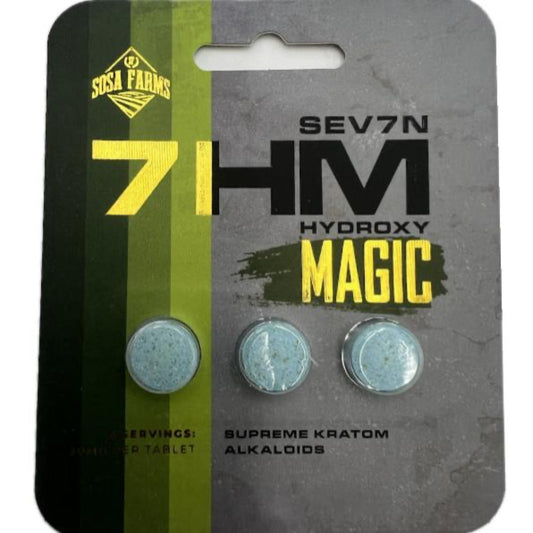 SOSA Farms 7-Hydroxymitragynine 7HM Magic – 3 Ct 20mg Tab’s [K-7HM]
