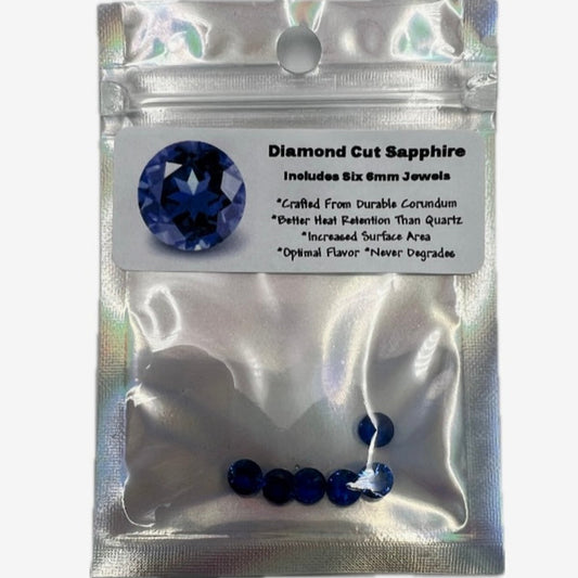 6mm or 10mm Diamond Cut Sapphire Terp Pearl Jewels - 6 Ct [QTP-6JS] or 3 Ct [QTP-10JS]