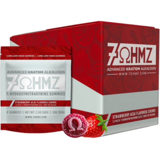 7 Ohmz 7-Hydroxymitragynine - 28mg Instant Release – 8 Ct Gummies - Assorted Flavors [K-7O-G]