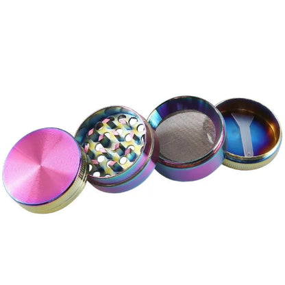 4-Piece Zinc Alloy Grinders - 40mm - Assorted Colors [GR-18]