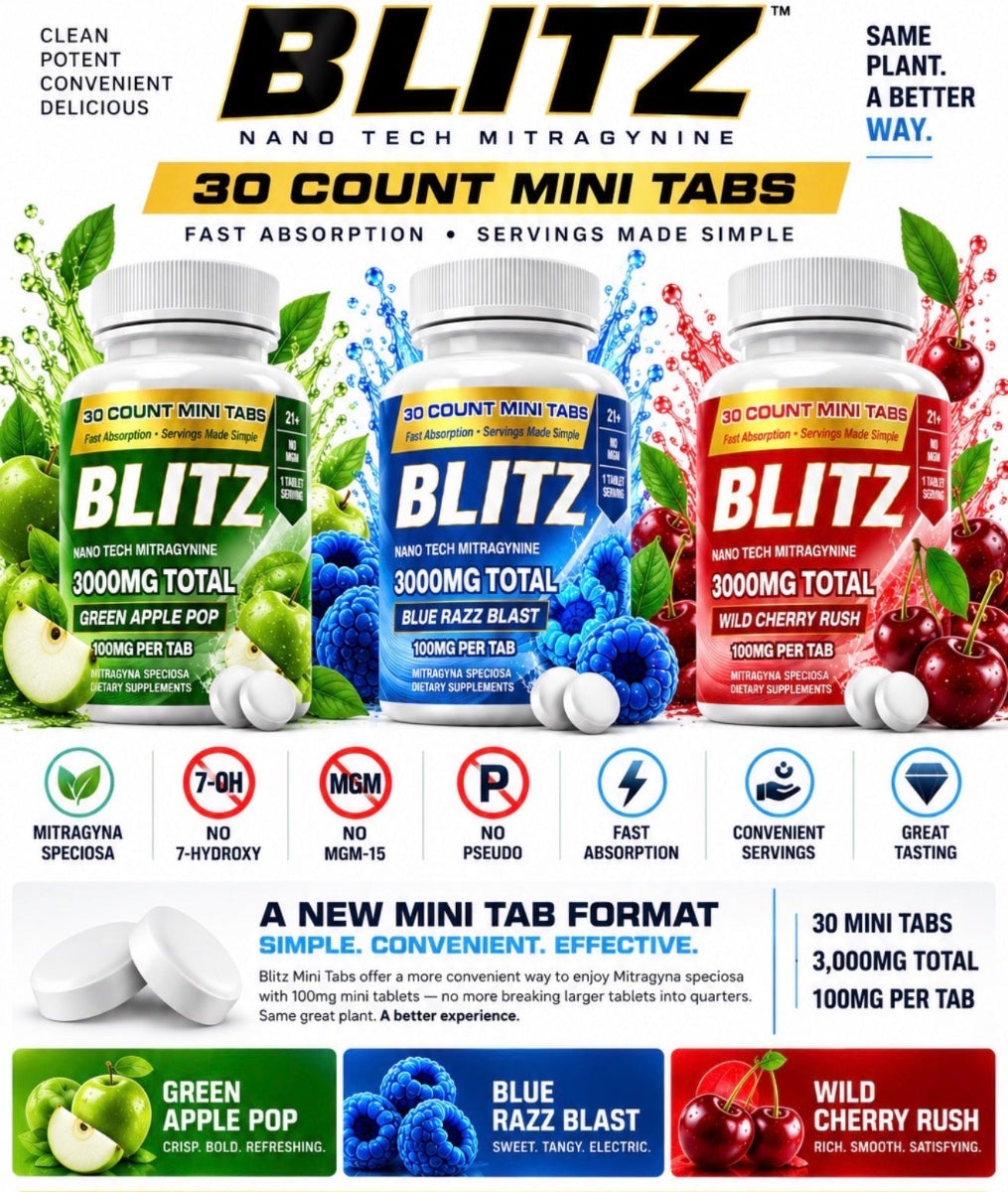 ***ECLIPSE HAS IT FIRST!*** NEW & Fully Compliant BLITZ Nano Tech MIT - XL 30Ct 100mg Tabs - Assorted Flavors [K-H7-15/30]