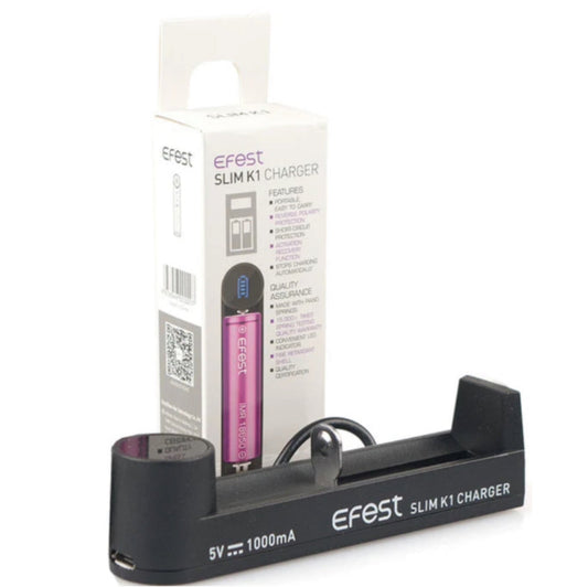 Efest Slim K1 Single Battery Charger for 18650 & 18350 Batteries [BTY-C5]