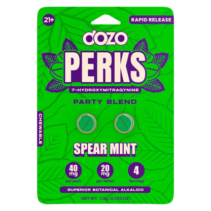 DOZO PERKS 7-OH - NEW FLAVORS! - Two or 6 Ct 20mg Tabs [K-DP-2C/6C]