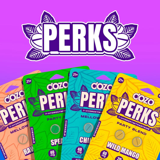 DOZO PERKS 7-OH - NEW FLAVORS! - Two or 6 Ct 20mg Tabs [K-DP-2C/6C]